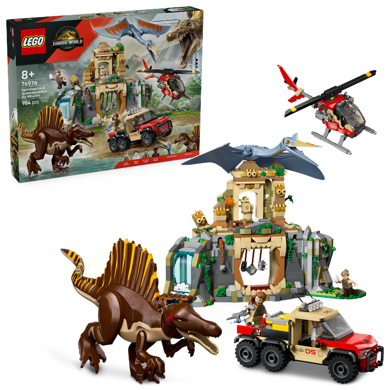 LEGO® Jurassic World™ 76976 Spinosaurier & Quetzalcoatlus: Hubschrauber-Einsatz