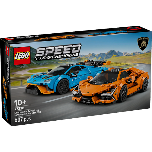 LEGO® Speed Champions 77238 Lamborghini Revuelto und Huracán STO